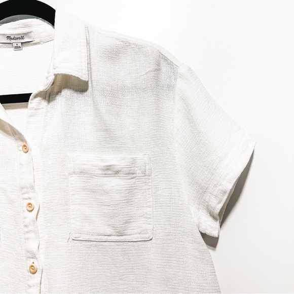Madewell Breezewoven Beachside Shirttail Top Size S in Ivory - Picture 6 of 12